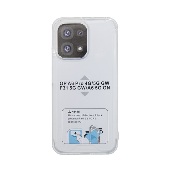Silicone Hard Corners Case for Oppo A6 Pro 4G/5G Transparent